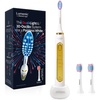 image:imageDermRays Lumenic Electric Toothbrush with Light Sonic Toothbrush Gold